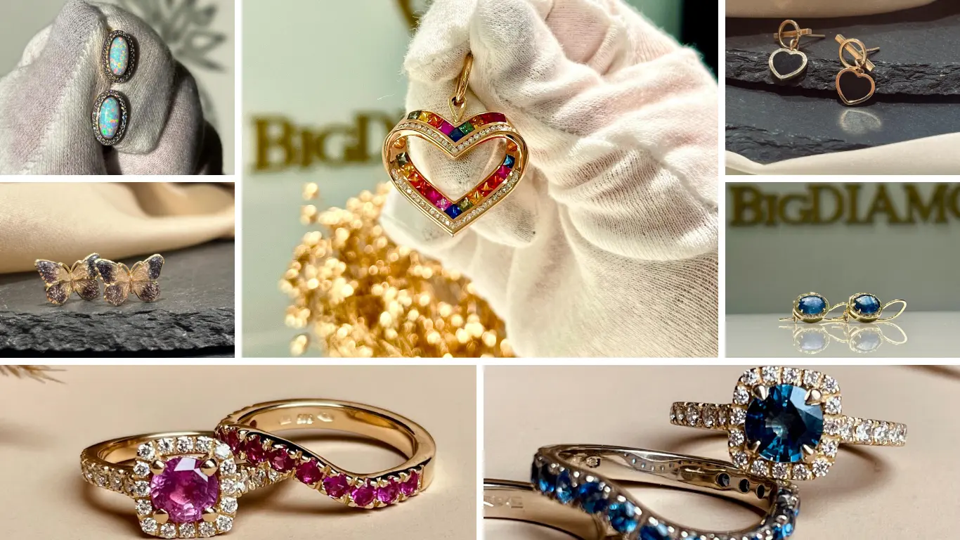 Zbiór różnych realizacji biżuterii na zamówienie z pracowni BigDIAMOND