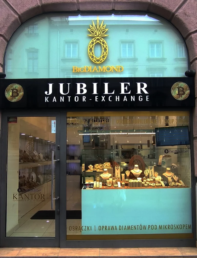 Wejście do sklepu BigDIAMOND - Złotnik Kraków