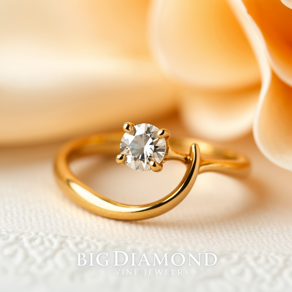 Handcrafted gold engagement ring from BigDIAMOND, Krakow’s leading jewelry store