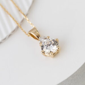 Jubiler Kraków Złota zawieszka z brylantami diamentami laboratoryjnymi BigDIAMOND 1