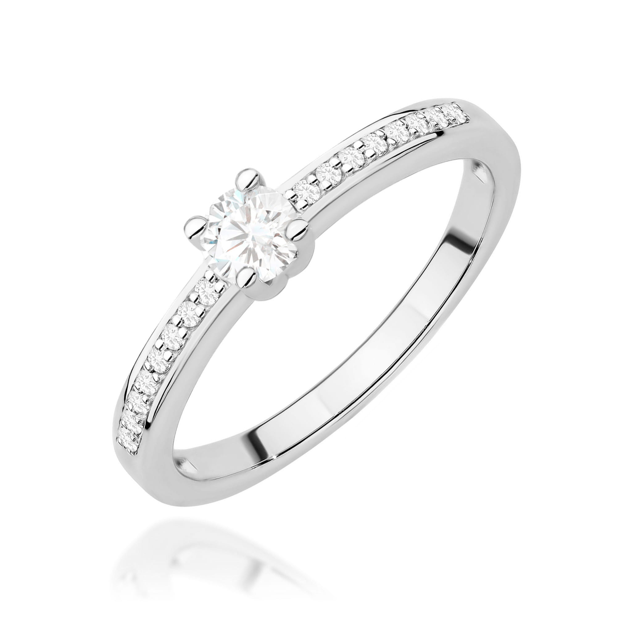 Pierścionek zaręczynowy z diamentami laboratoryjnymi - żółte lub białe złoto 585 - 0,28 ct - BigDIAMOND Jubiler Kraków 6 Pierścionek zaręczynowy białe złoto z diamentem brylantem laboratoryjnym Jubiler Kraków