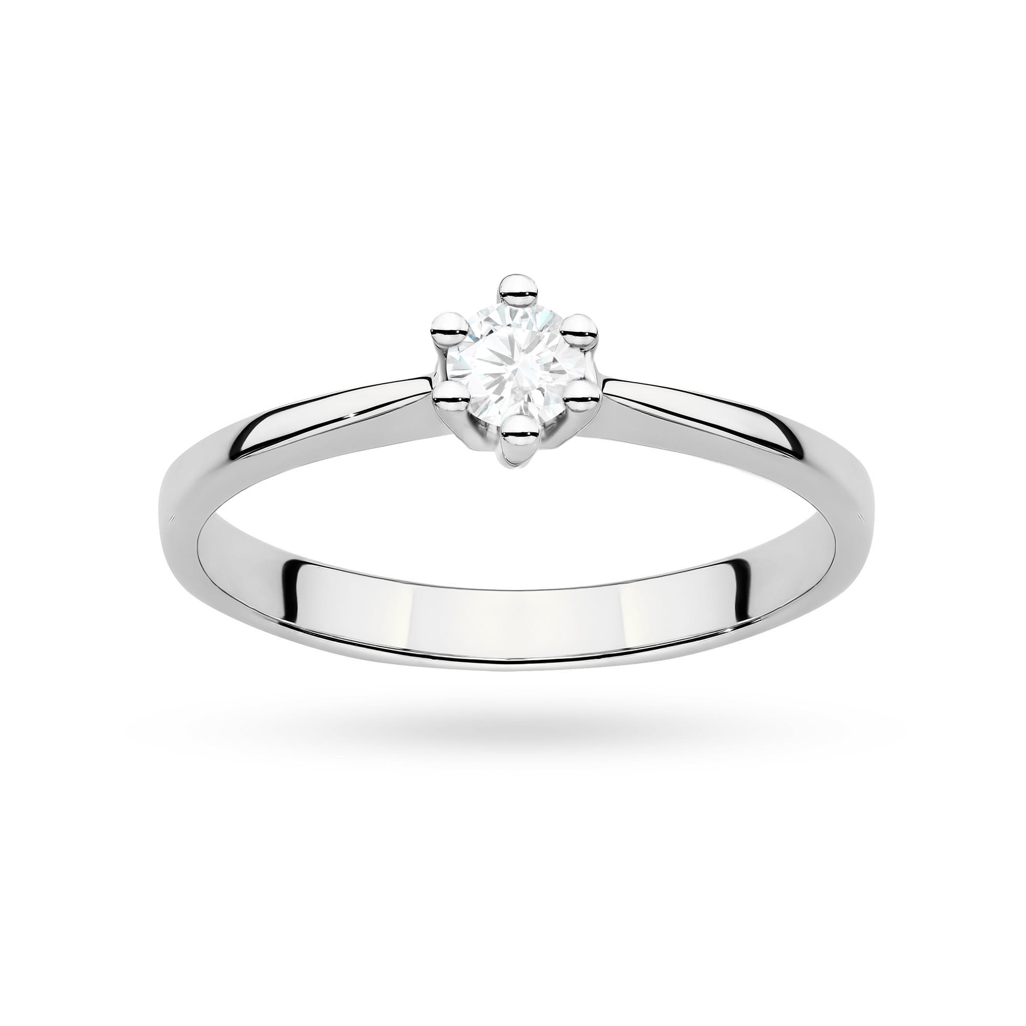 Pierścionek zaręczynowy z diamentem laboratoryjnym - żółte lub białe złoto 585 - 0,15 ct - BigDIAMOND Jubiler Kraków 6 Pierścionek zaręczynowy białe złoto z diamentem brylantem laboratoryjnym Jubiler Kraków