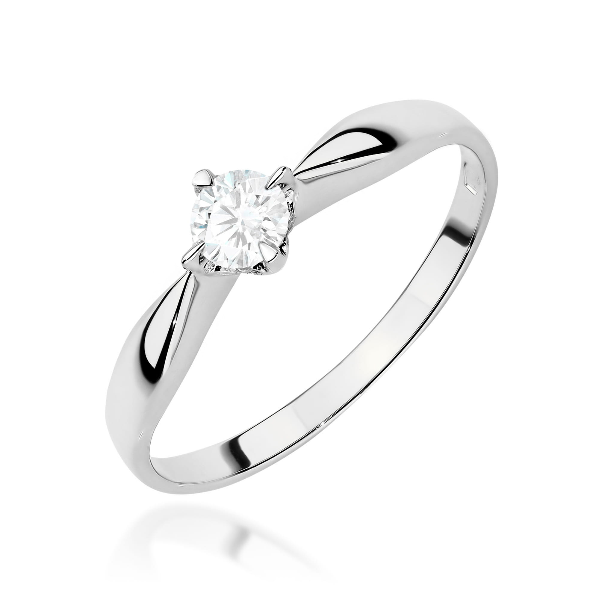 Pierścionek zaręczynowy z diamentem laboratoryjnym - białe lub żółte złoto 585 - 0,15 ct - BigDIAMOND Jubiler Kraków 5 Pierścionek zaręczynowy białe złoto z diamentem brylantem laboratoryjnym Jubiler Kraków 6