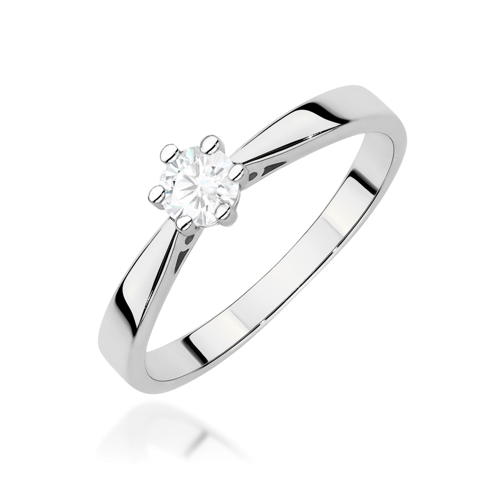 Pierścionek zaręczynowy z diamentem laboratoryjnym - żółte i białe złoto 585 - 0,30 ct - BigDIAMOND Jubiler Kraków 6 Pierścionek zaręczynowy białe złoto z diamentem brylantem laboratoryjnym Jubiler Kraków