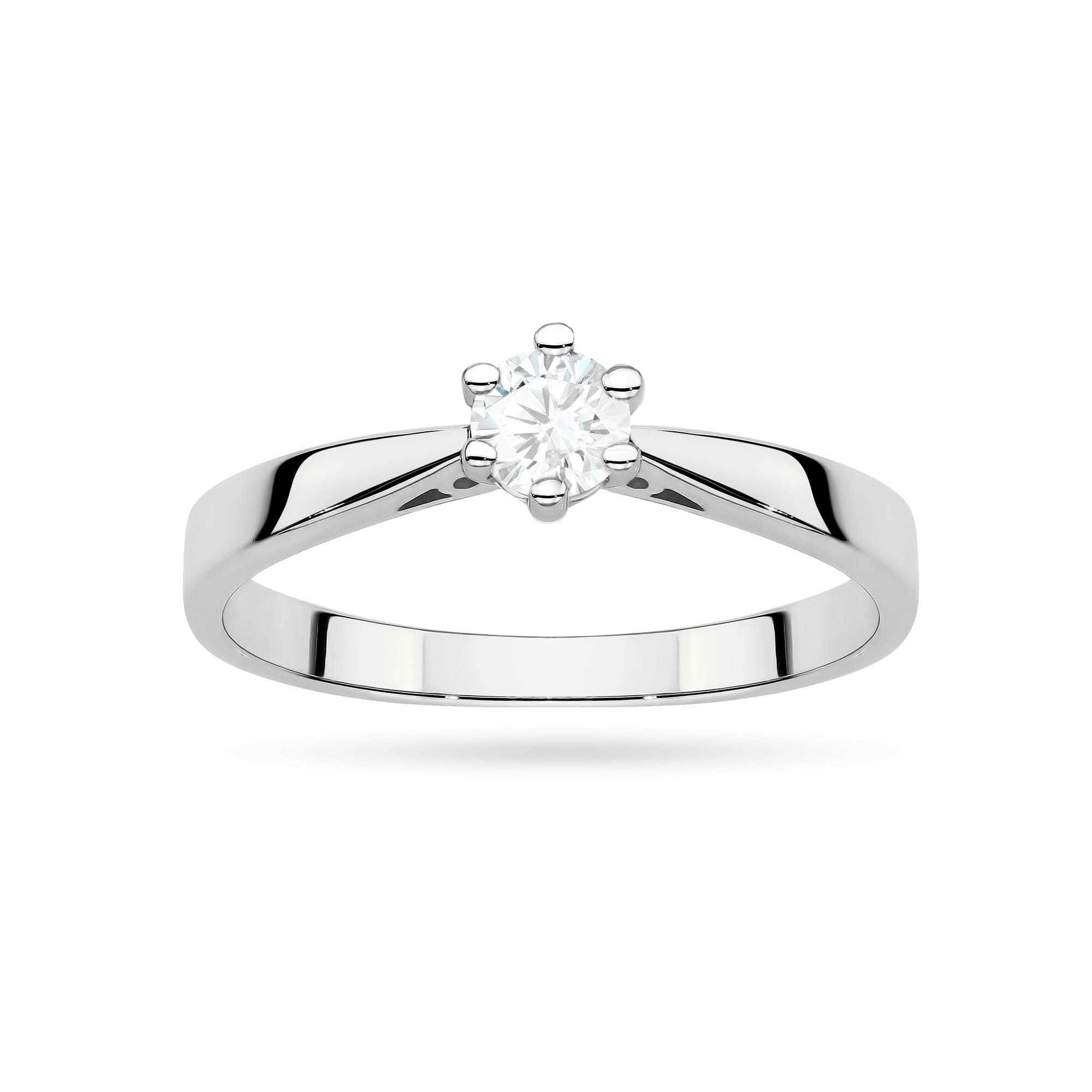 Pierścionek zaręczynowy z diamentem laboratoryjnym - żółte i białe złoto 585 - 0,30 ct - BigDIAMOND Jubiler Kraków 7 Pierścionek zaręczynowy białe złoto z diamentem brylantem laboratoryjnym Jubiler Kraków