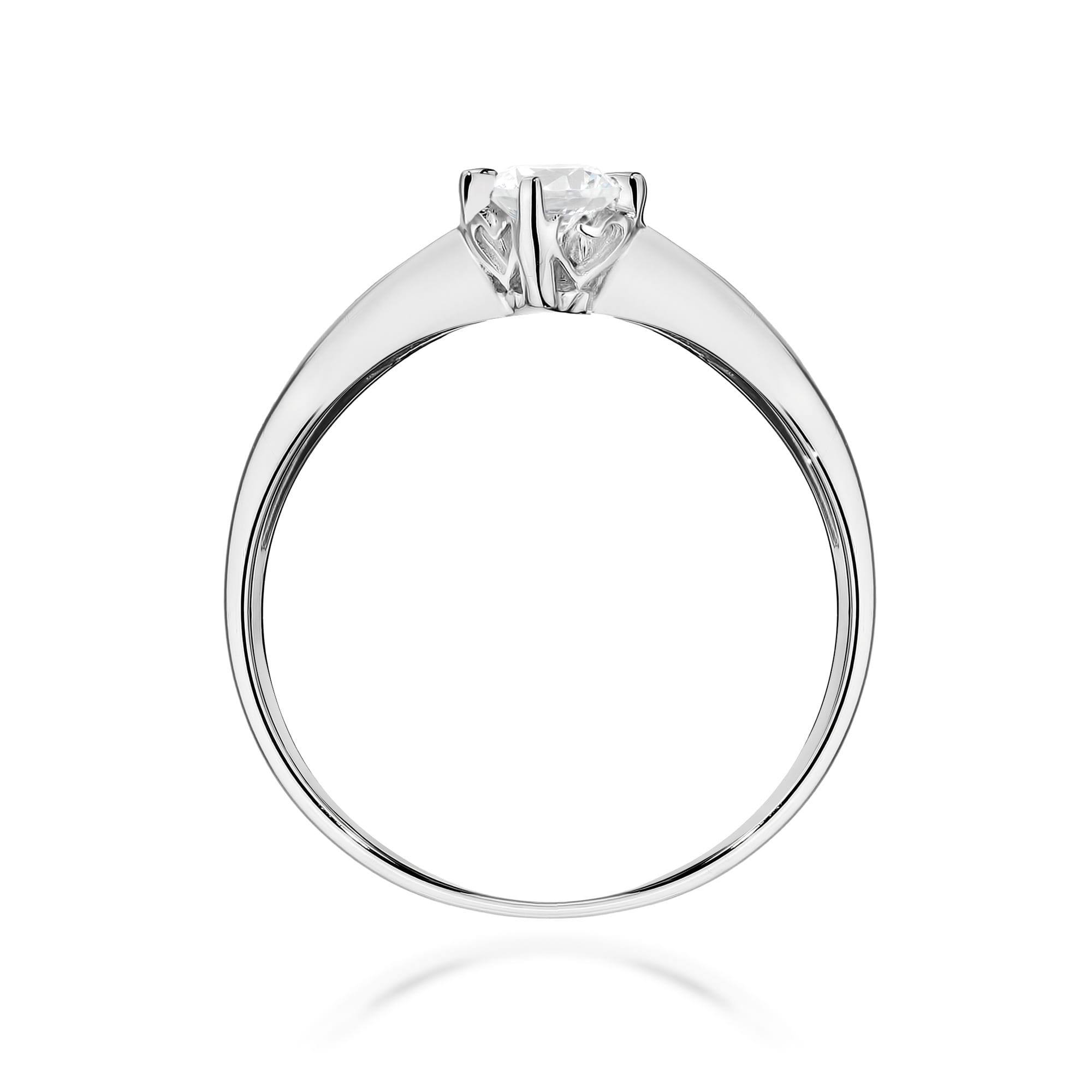 Pierścionek zaręczynowy z diamentem laboratoryjnym - białe lub żółte złoto 585 - 0,15 ct - BigDIAMOND Jubiler Kraków 7 Pierścionek zaręczynowy białe złoto z diamentem brylantem laboratoryjnym Jubiler Kraków 6