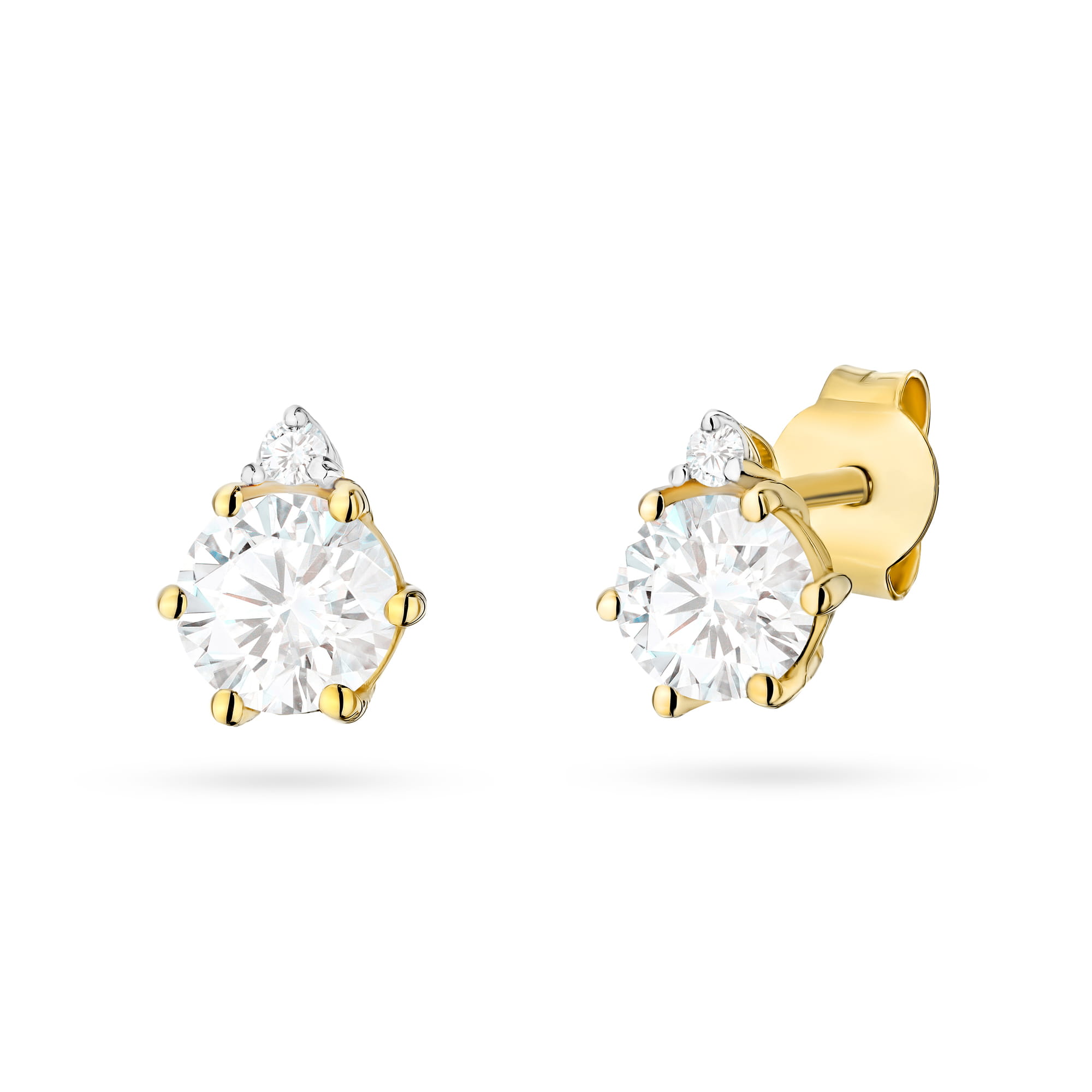 Złote kolczyki z diamentami laboratoryjnymi 2 x 0.50ct – białe złoto 585 – BigDIAMOND Jubiler Kraków 1 Złote kolczyki z diamentami Jubiler Kraków BigDIAMOND 4