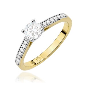 Złoty pierścionek zaręczynowy z diamentami Jubiler Kraków BigDIAMOND 5