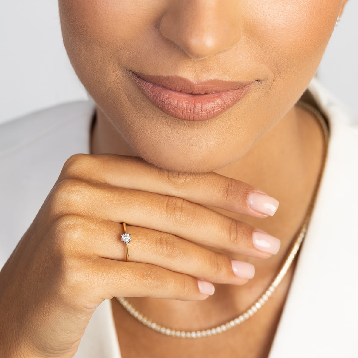 Pierścionek zaręczynowy z diamentem laboratoryjnym - żółte lub białe złoto 585 - 0,20 ct - BigDIAMOND Jubiler Kraków 5 Złoty pierścionek zaręczynowy z diamentami Jubiler Kraków BigDIAMOND 24
