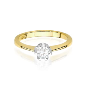 Złoty pierścionek zaręczynowy z diamentami Jubiler Kraków BigDIAMOND 32