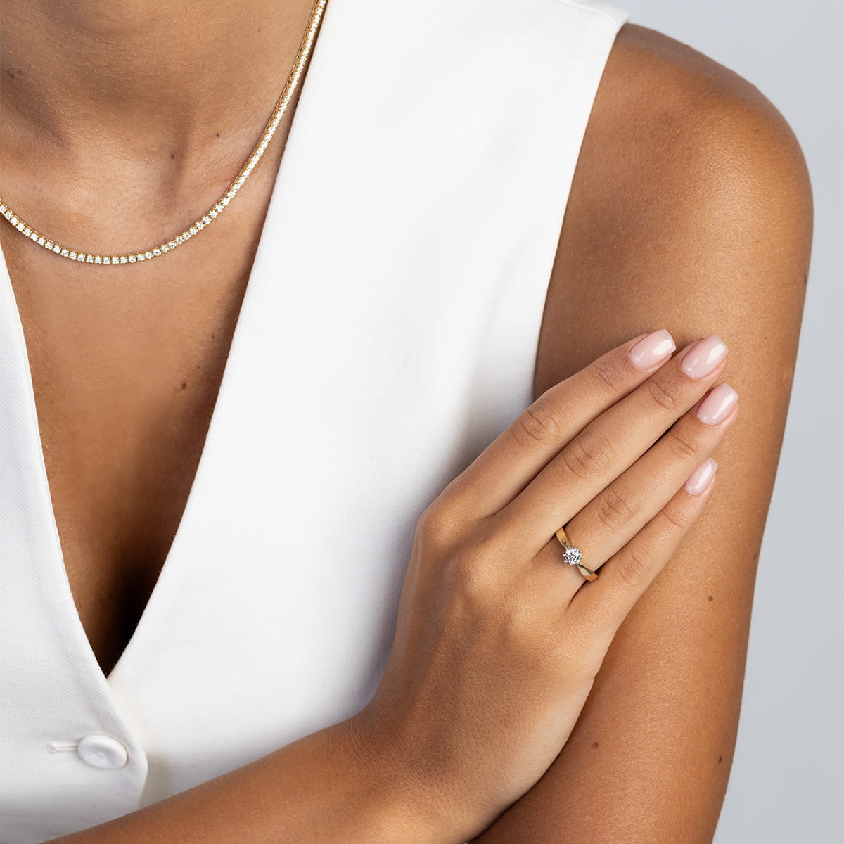 Pierścionek zaręczynowy z diamentem laboratoryjnym - żółte lub białe złoto 585 - 0,30 ct - BigDIAMOND Jubiler Kraków 4 Złoty pierścionek zaręczynowy z diamentami Jubiler Kraków BigDIAMOND 68