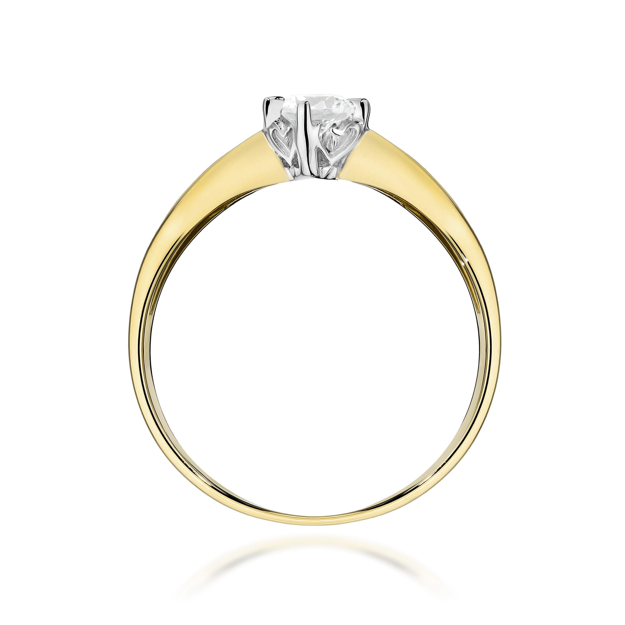 Pierścionek zaręczynowy z diamentem laboratoryjnym - białe lub żółte złoto 585 - 0,15 ct - BigDIAMOND Jubiler Kraków 3 Złoty pierścionek zaręczynowy z diamentami Jubiler Kraków BigDIAMOND 6
