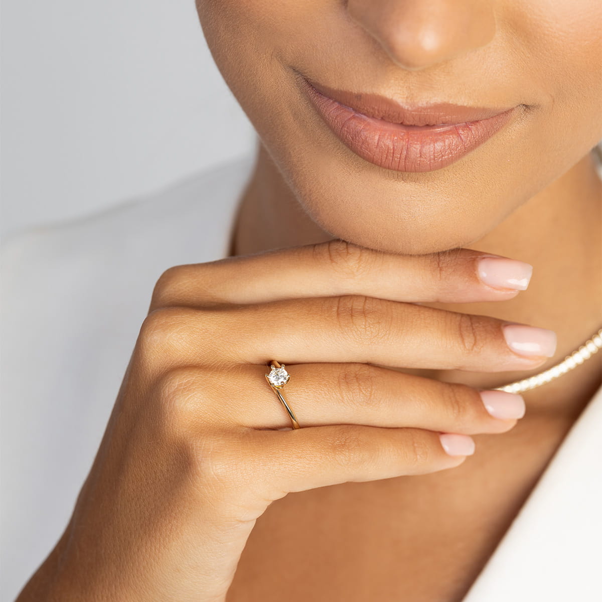 Pierścionek zaręczynowy z diamentem laboratoryjnym - żółte lub białe złoto 585 - 0,50 ct - BigDIAMOND Jubiler Kraków 4 Złoty pierścionek zaręczynowy z diamentami laboratoryjnymi Jubiler Kraków BigDIAMOND 57