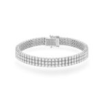 Bransoletka B0035 z diamentami laboratoryjnymi białe złoto Jubiler Kraków BigDIAMOND