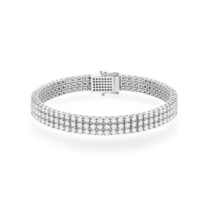 Bransoletka B0035 z diamentami laboratoryjnymi białe złoto Jubiler Kraków BigDIAMOND