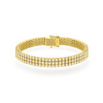 Bransoletka B0035 z diamentami laboratoryjnymi żółte złoto Jubiler Kraków BigDIAMOND