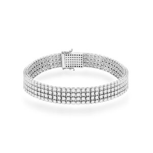 Bransoletka B0036 z diamentami laboratoryjnymi białe złoto Jubiler Kraków BigDIAMOND