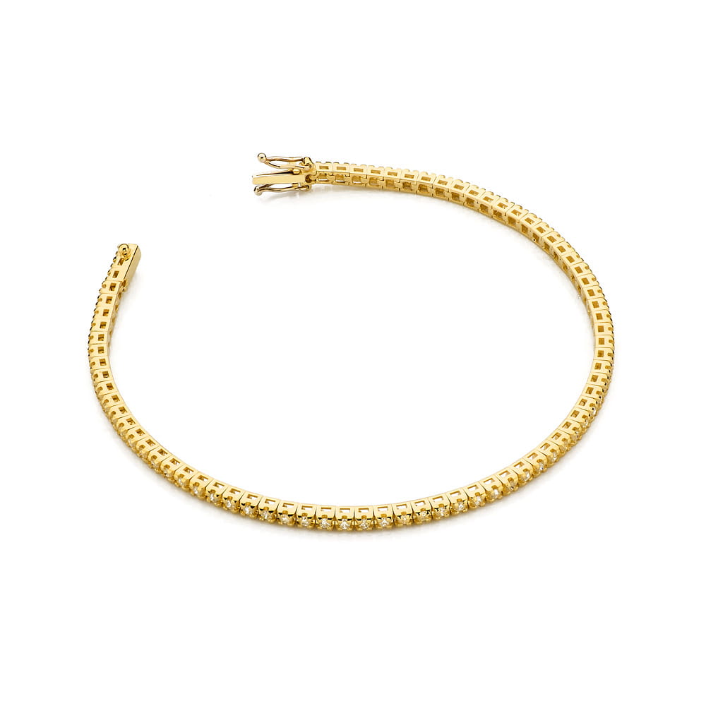 Bransoletka z żółtego złota 585 z klasycznym łańcuszkiem typu figaro Dł. 17 cm 1 Bransoletka B39150 z diamentami żółte złoto Jubiler Kraków BigDIAMOND