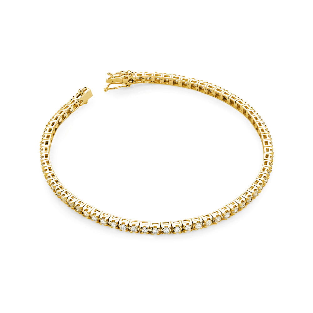 Bransoletka z żółtego złota 585 z łańcuszkiem typu ankier o szerszym splocie Dł. 17 cm 1 Bransoletka B39150 z diamentami żółte złoto Jubiler Kraków BigDIAMOND
