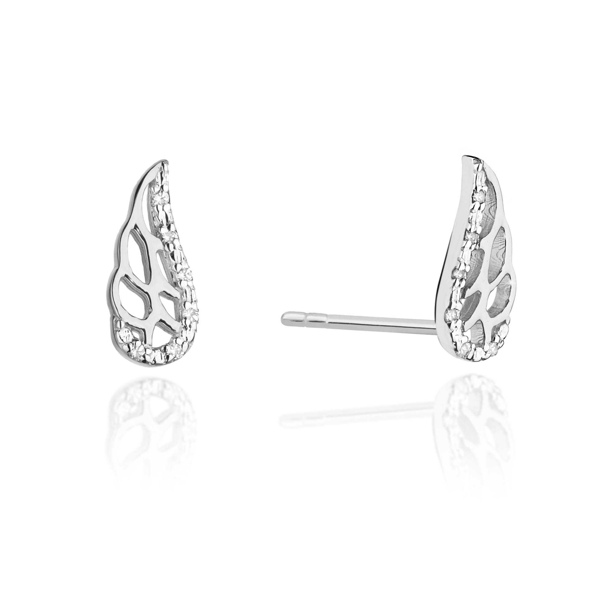 Kolczyki CK001 z diamentami białe złoto 1 Kolczyki CK001 z diamentami białe złoto Jubiler Kraków BigDIAMOND