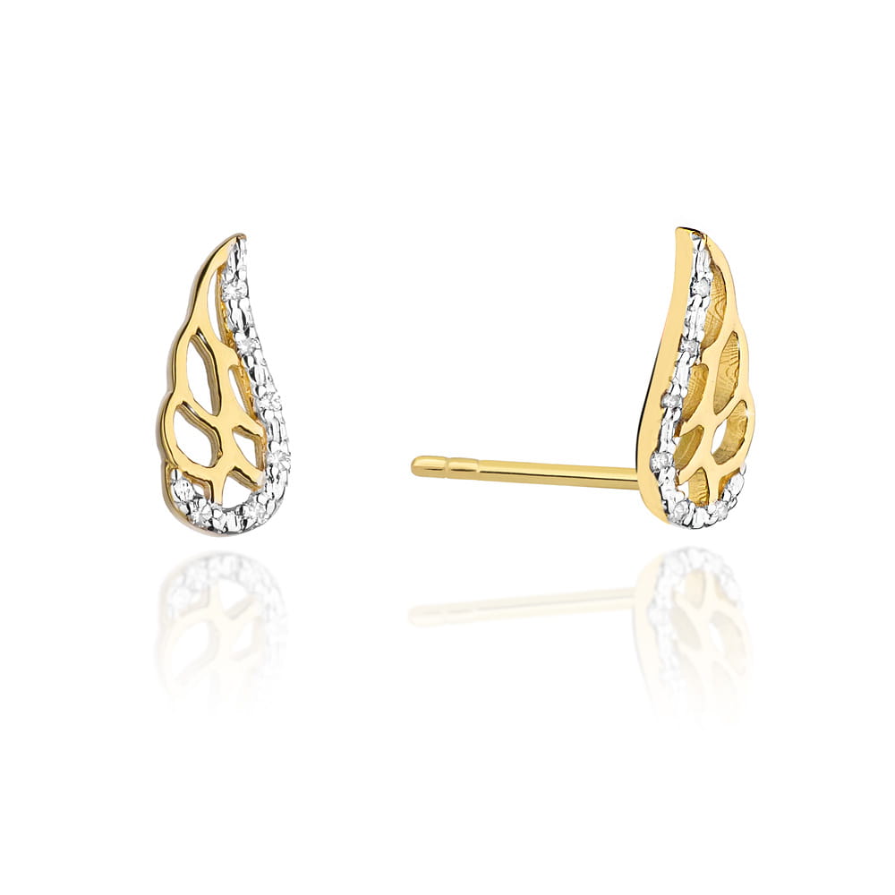 Kolczyki CK001 z diamentami żółte złoto 1 Kolczyki CK001 z diamentami żółte złoto Jubiler Kraków BigDIAMOND
