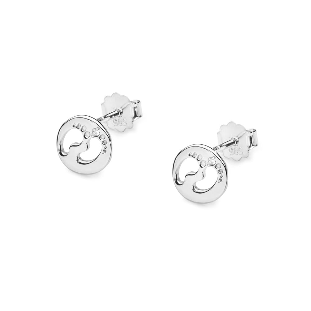Kolczyki CK005 z diamentami białe złoto 2 Kolczyki CK005 z diamentami białe złoto - obrazek 2