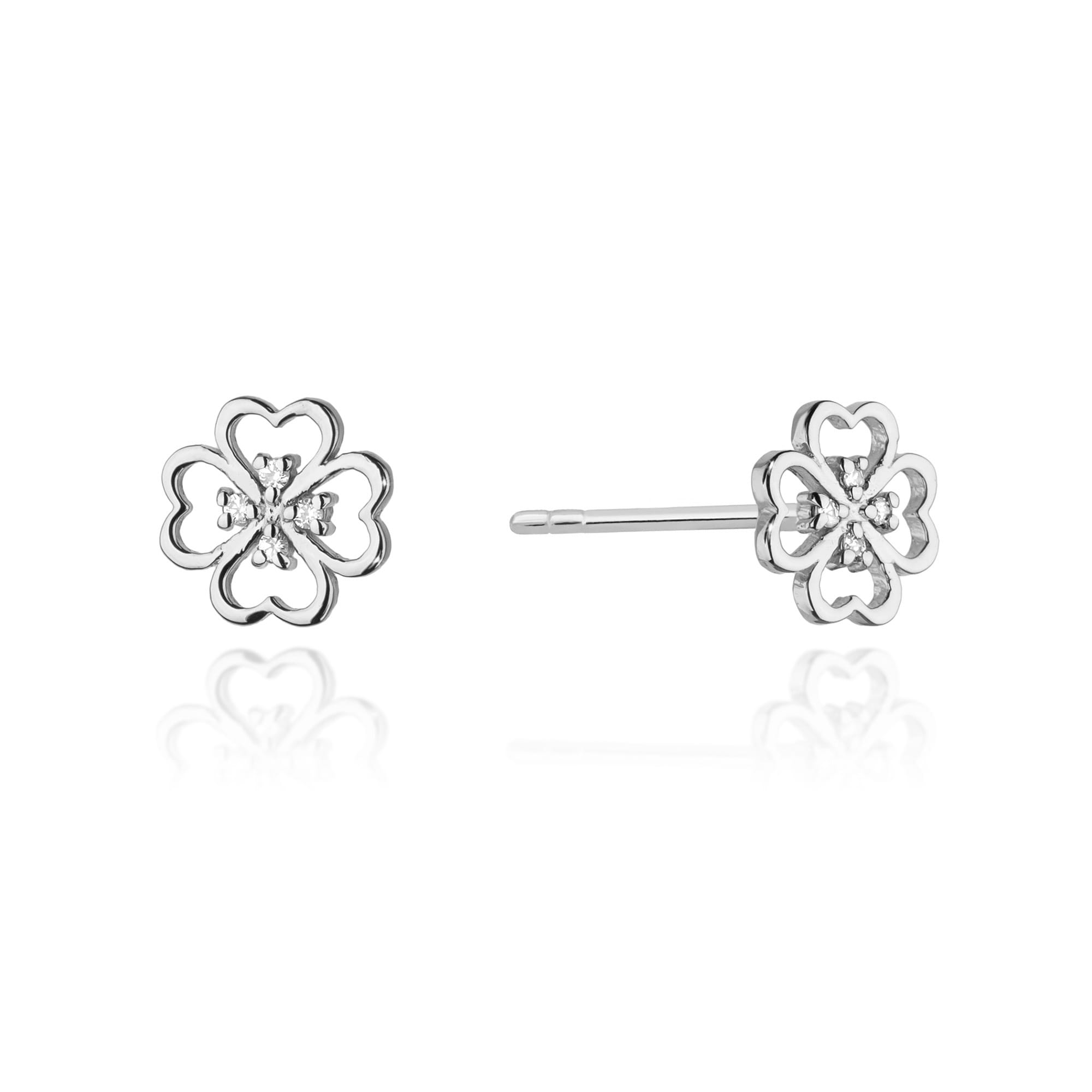 Kolczyki CK008 z diamentami białe złoto 1 Kolczyki CK008 z diamentami białe złoto Jubiler Kraków BigDIAMOND