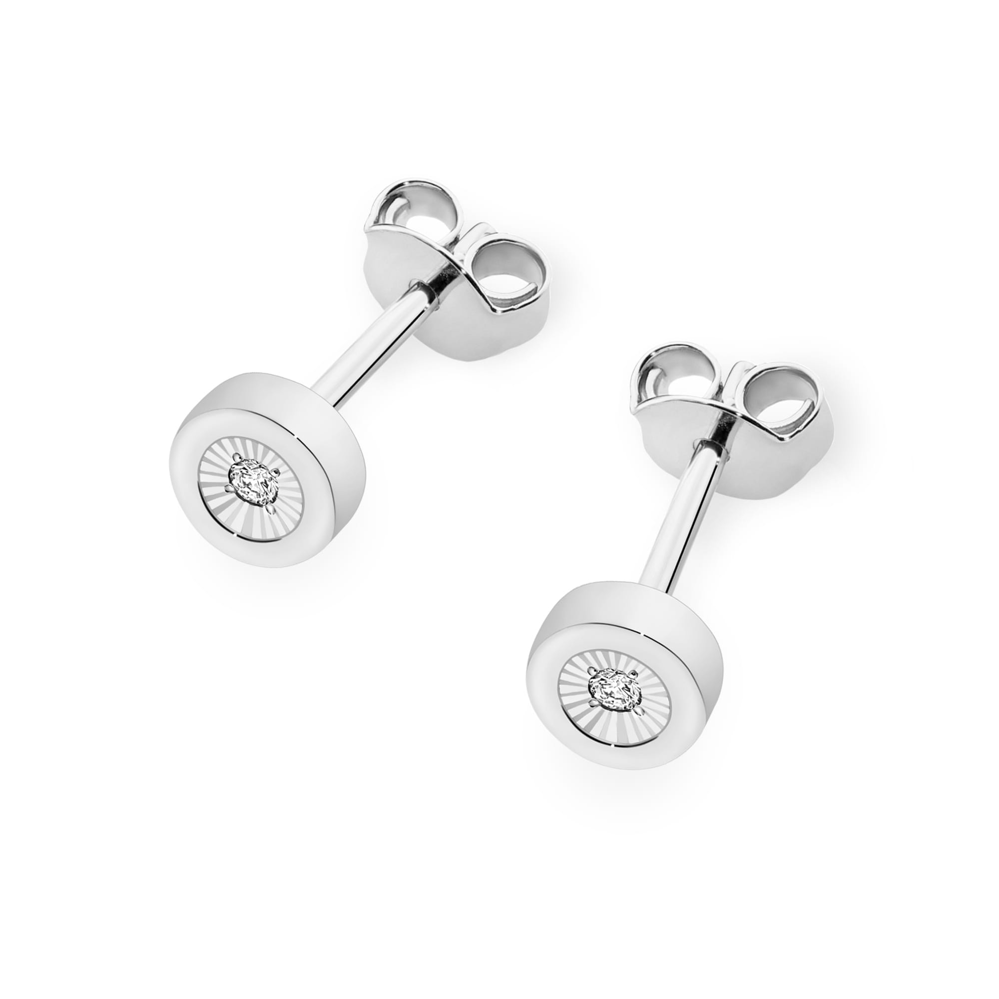 Kolczyki CK017 Diament 2 x 0,0145ct białe złoto 2 0145ct białe złoto Jubiler Kraków BigDIAMOND