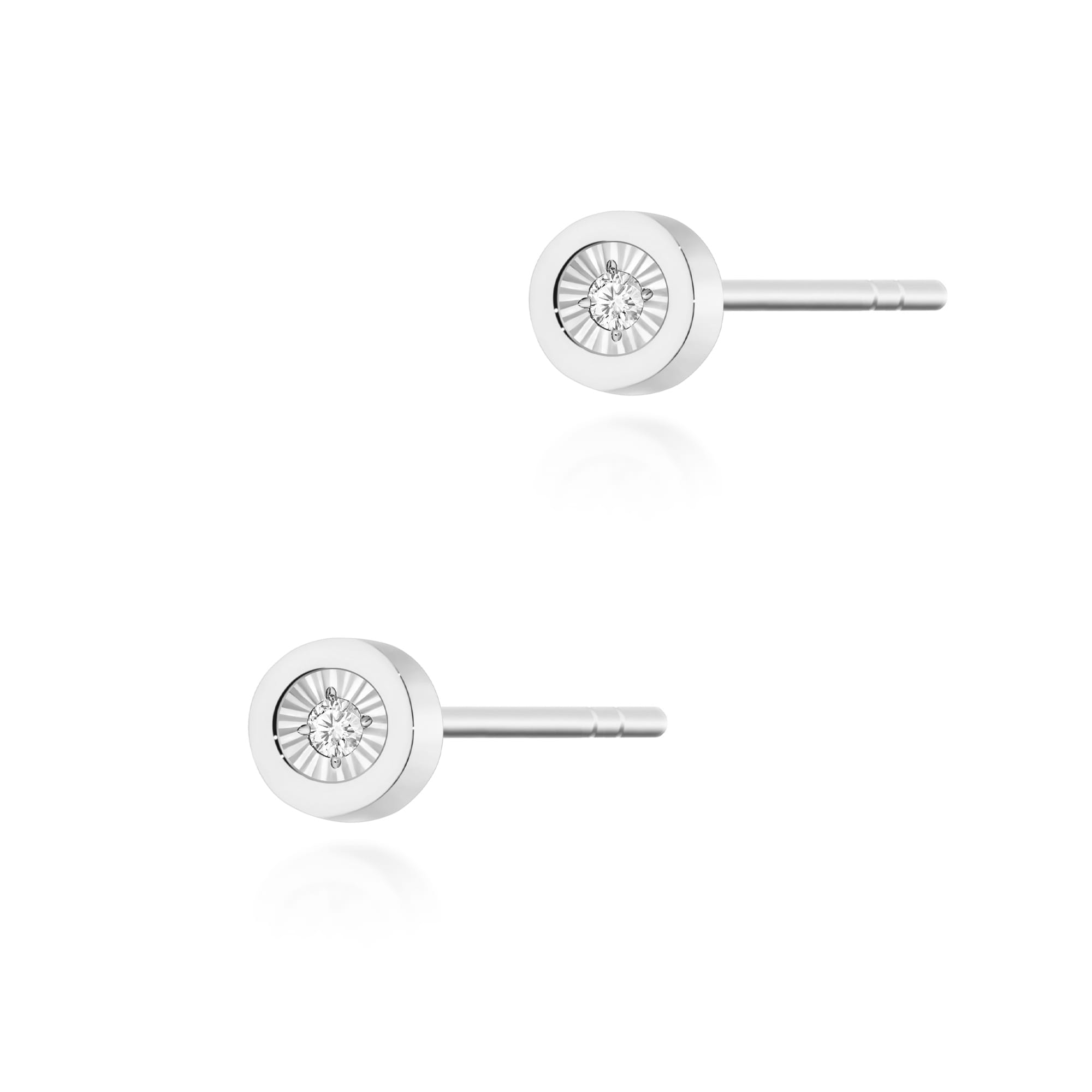 Kolczyki CK017 Diament 2 x 0,0145ct białe złoto 1 Kolczyki CK017 Diament 2 x 0