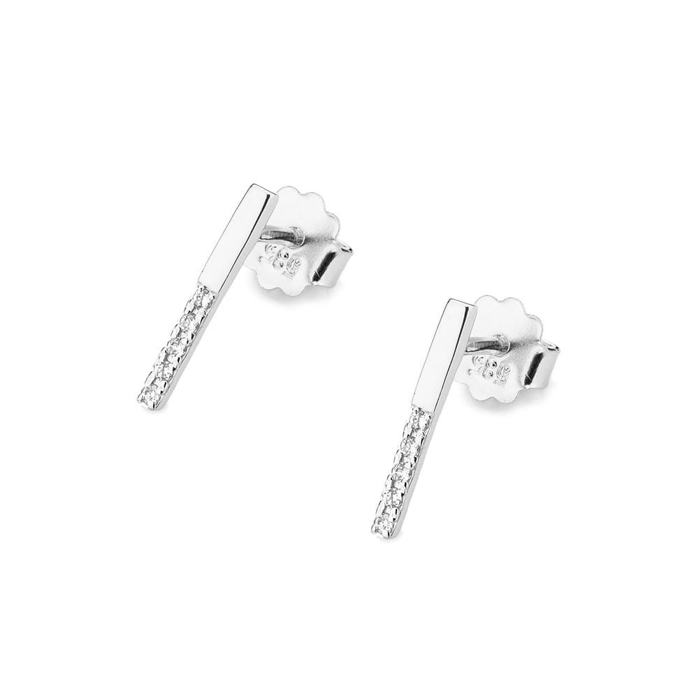 Kolczyki CK029 z diamentami białe złoto 1 Kolczyki CK029 z diamentami białe złoto Jubiler Kraków BigDIAMOND