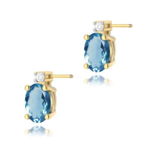 Kolczyki K0001 Topaz London Blue 2 x 0