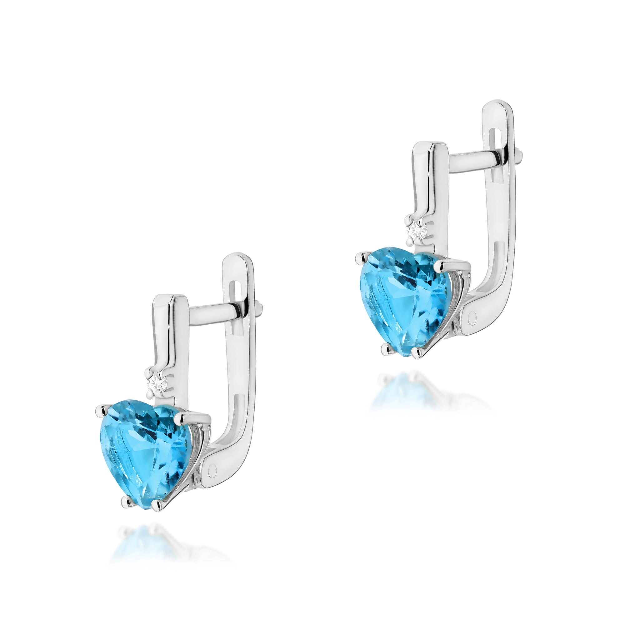Kolczyki Topaz 2 x 1,20ct białe złoto 1 Kolczyki K0002 Topaz 2 x 1