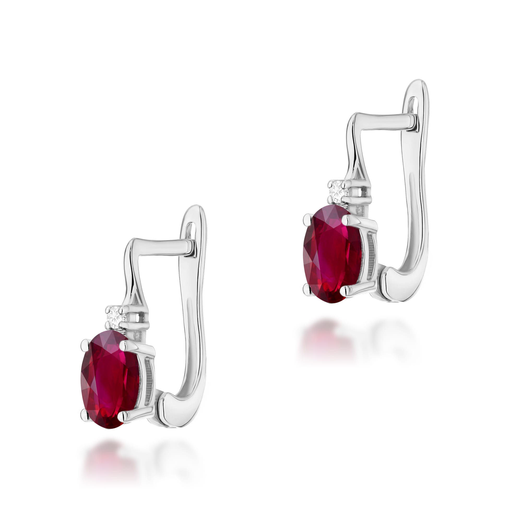 Kolczyki Rubin 2 x 0,60ct białe złoto 1 Kolczyki K0011 Rubin 2 x 0