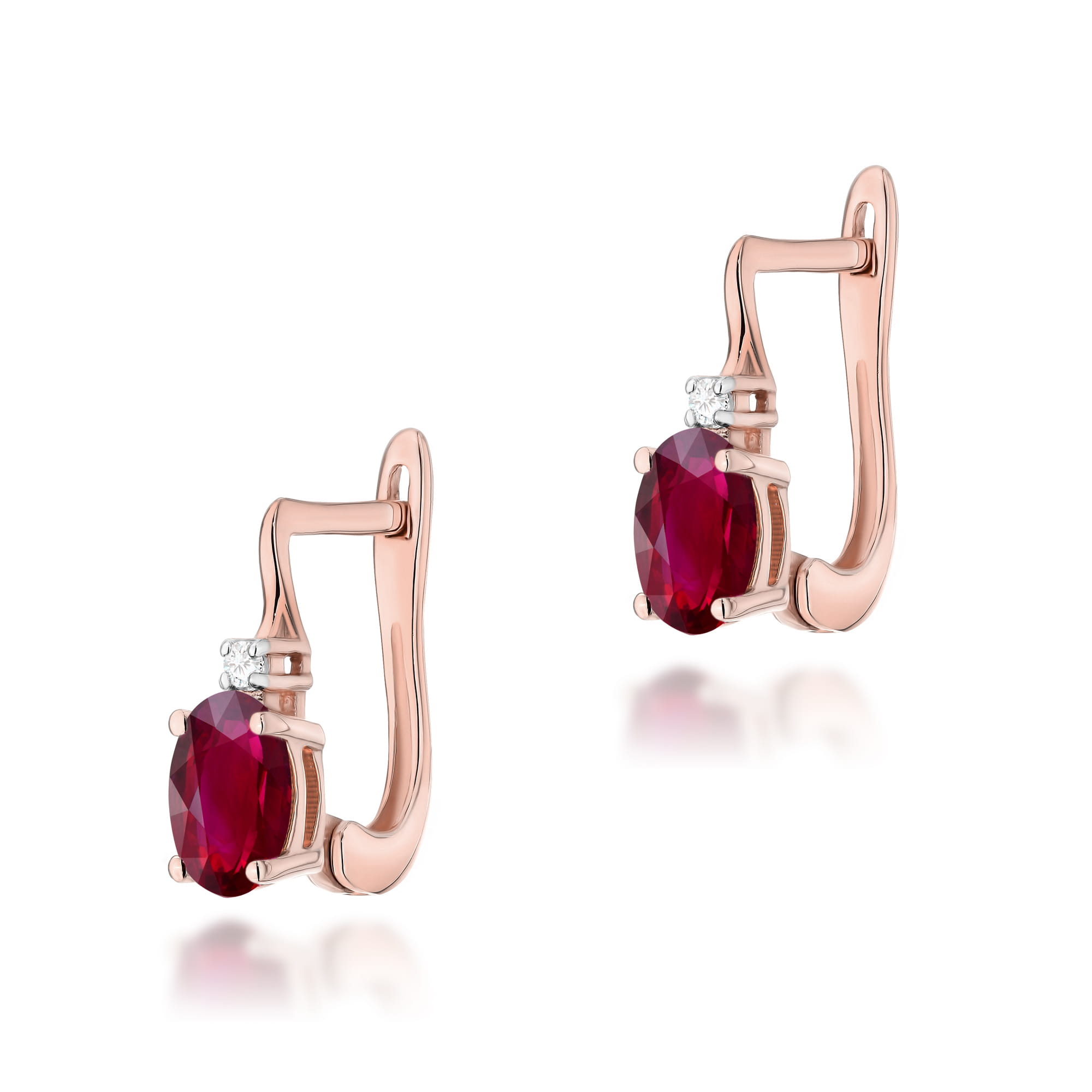 Kolczyki Rubin 2 x 0,60ct różowe złoto 1 Kolczyki K0011 Rubin 2 x 0