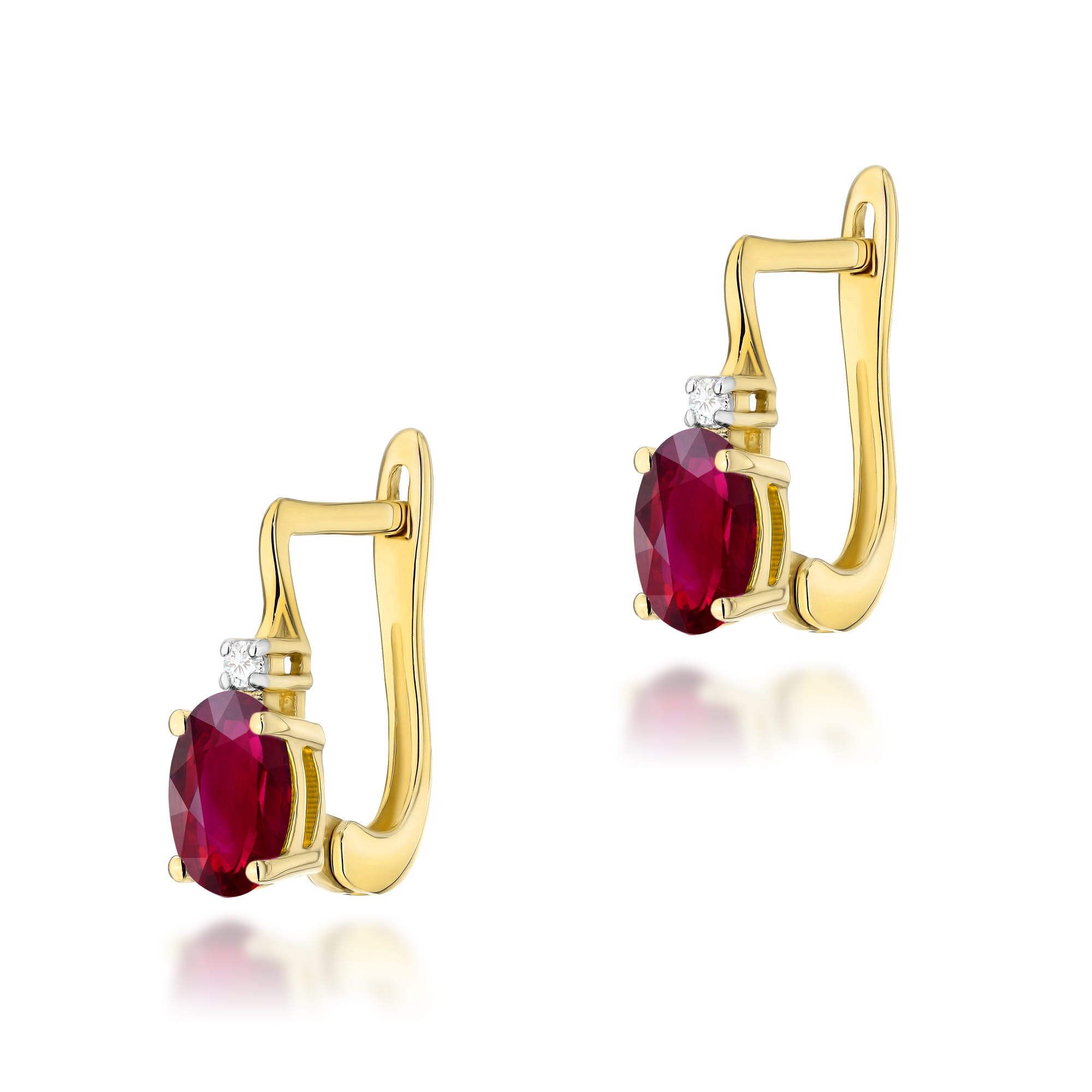 Kolczyki Rubin 2 x 0,60ct żółte złoto 1 Kolczyki K0011 Rubin 2 x 0