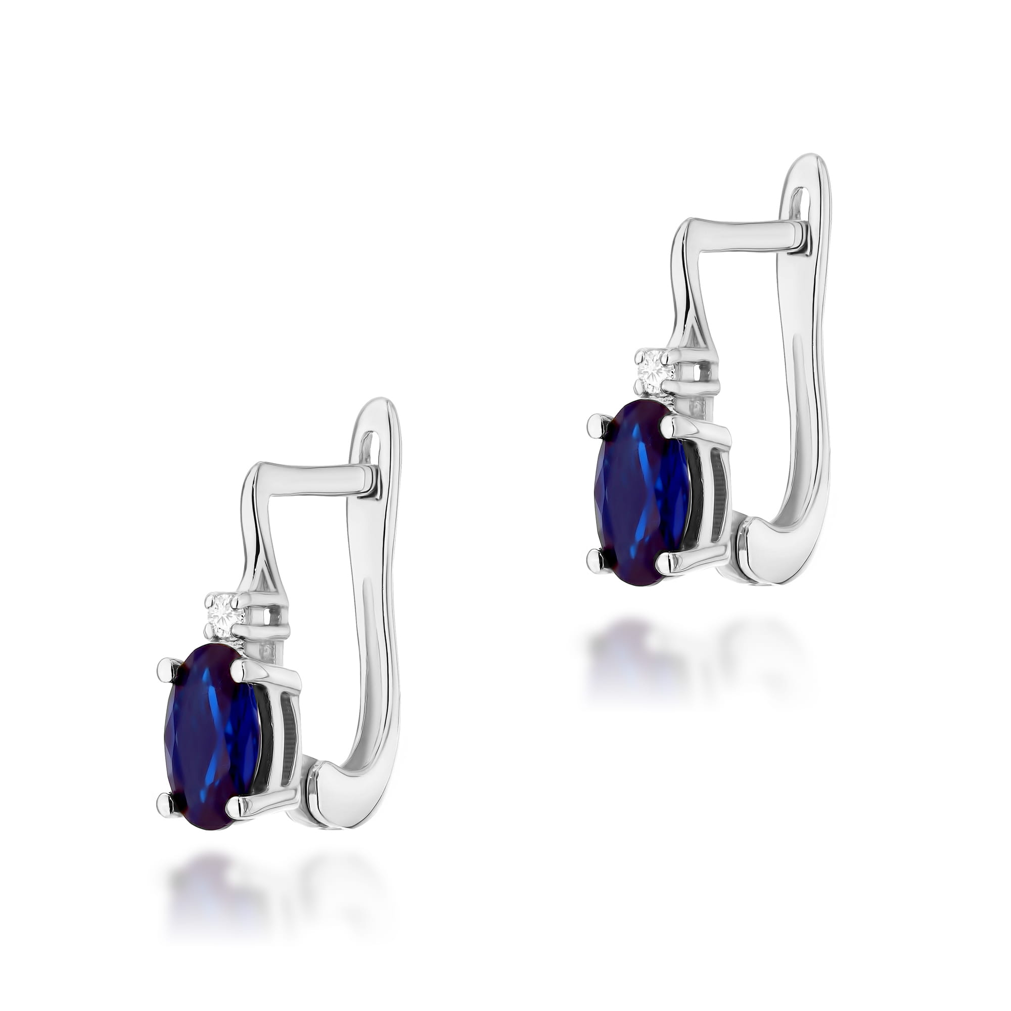 Kolczyki Szafir 2 x 0,70ct białe złoto 1 Kolczyki K0011 Szafir 2 x 0