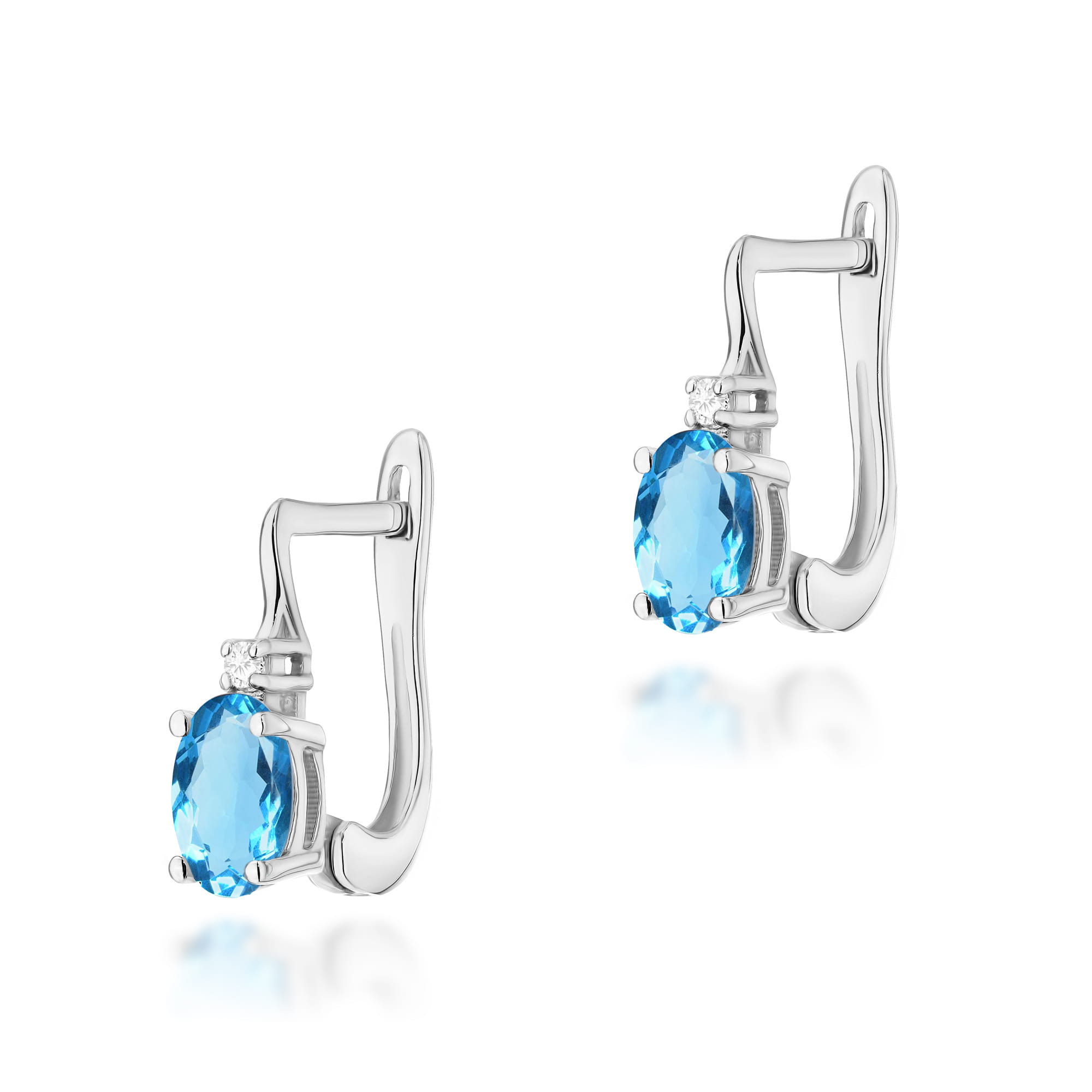 Kolczyki Topaz 2 x 0,50ct białe złoto 1 Kolczyki K0011 Topaz 2 x 0