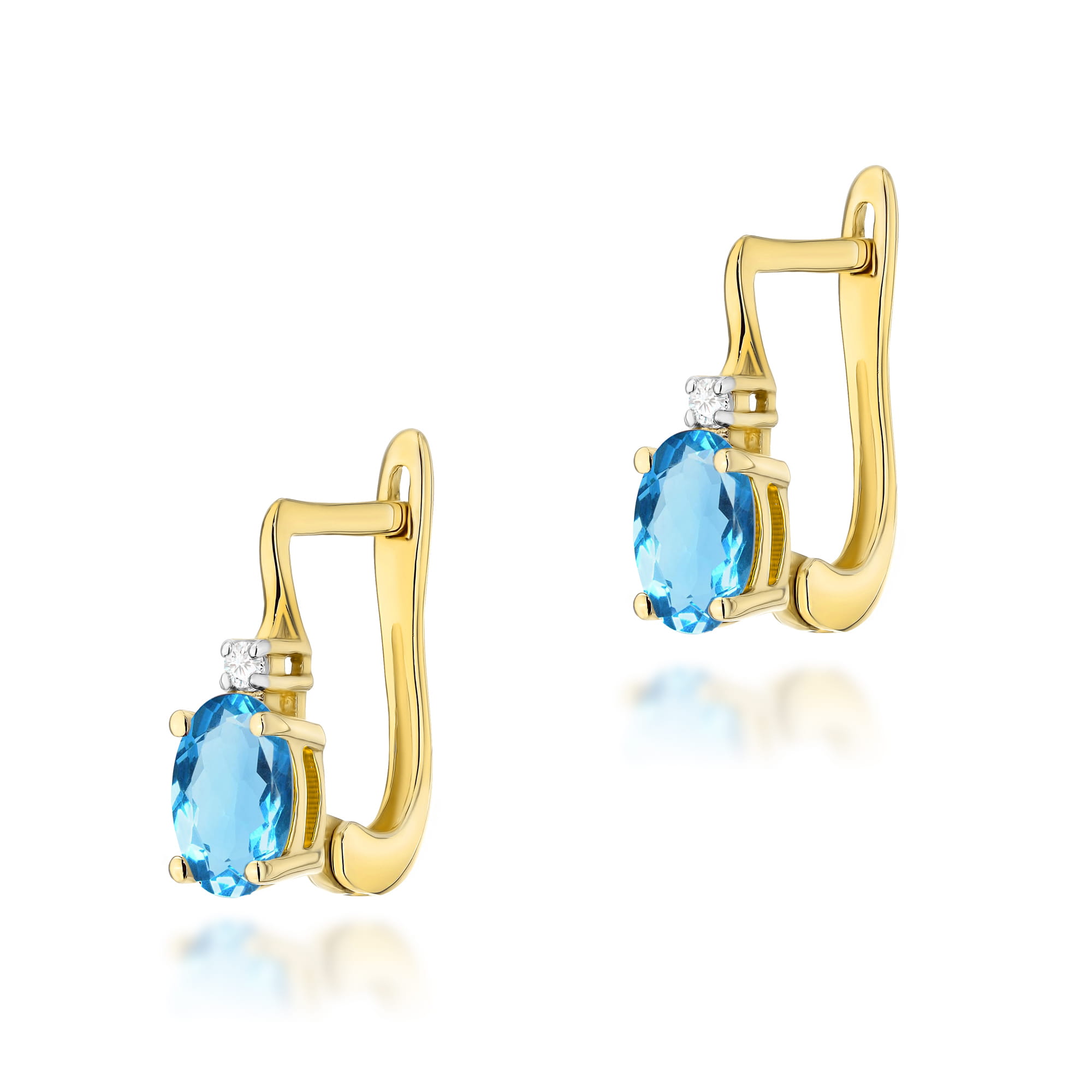 Kolczyki Topaz 2 x 0,50ct żółte złoto 1 Kolczyki K0011 Topaz 2 x 0