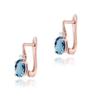 Kolczyki K0011 Topaz London Blue 2 x 0
