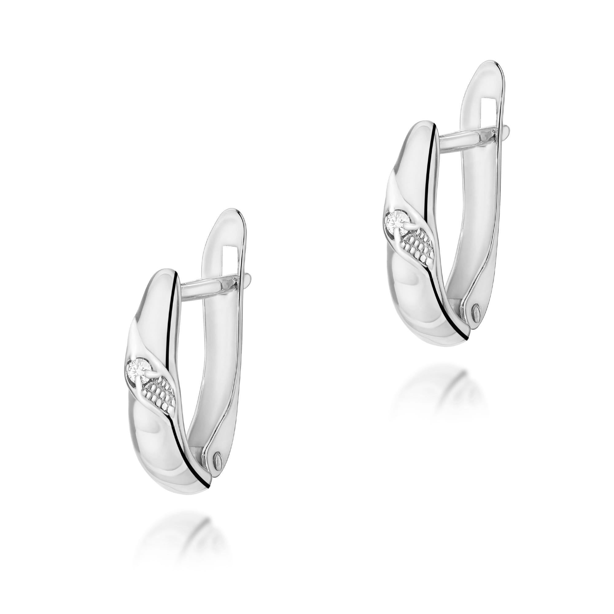 Kolczyki Diament 2 x 0,02ct białe złoto 1 Kolczyki K0012 Diament 2 x 0