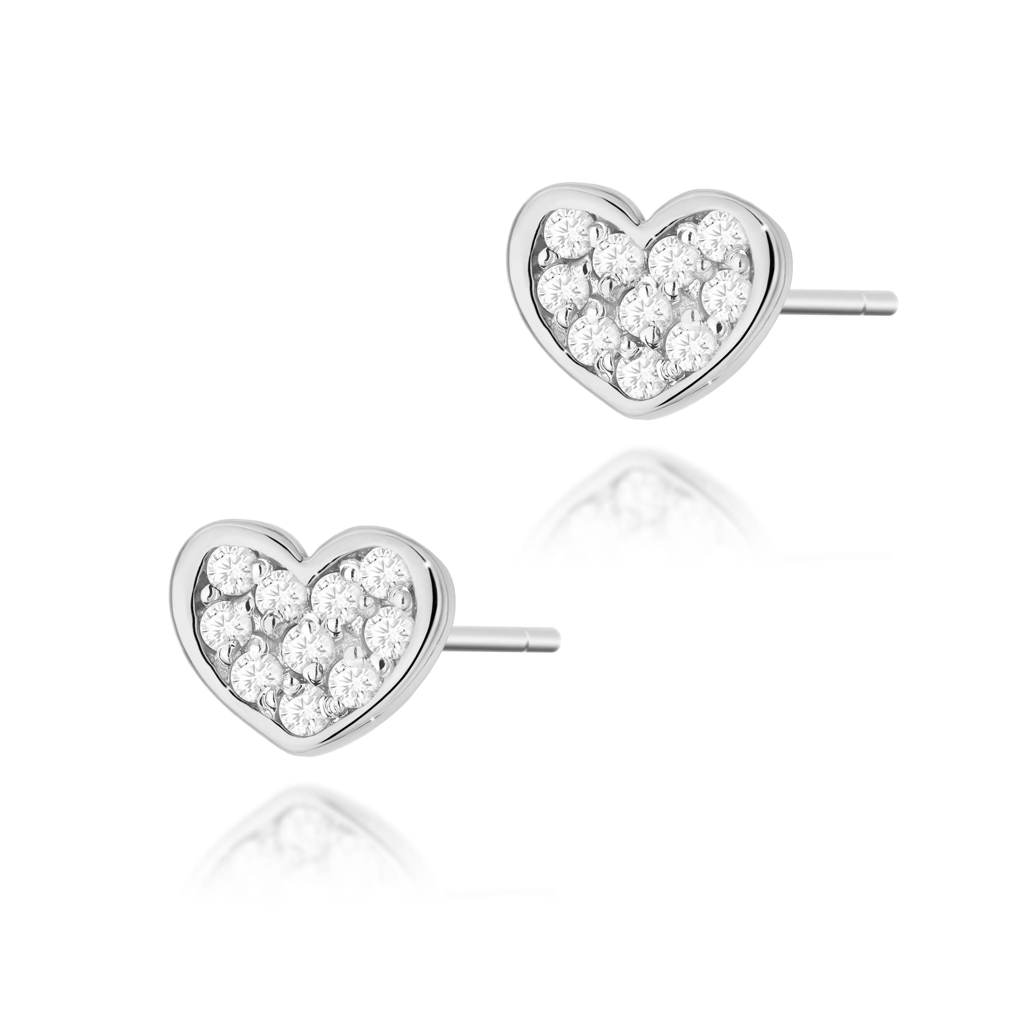 Kolczyki z diamentami białe złoto 1 Kolczyki K0021 z diamentami białe złoto Jubiler Kraków BigDIAMOND