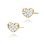 Kolczyki K0021 z diamentami żółte złoto Jubiler Kraków BigDIAMOND
