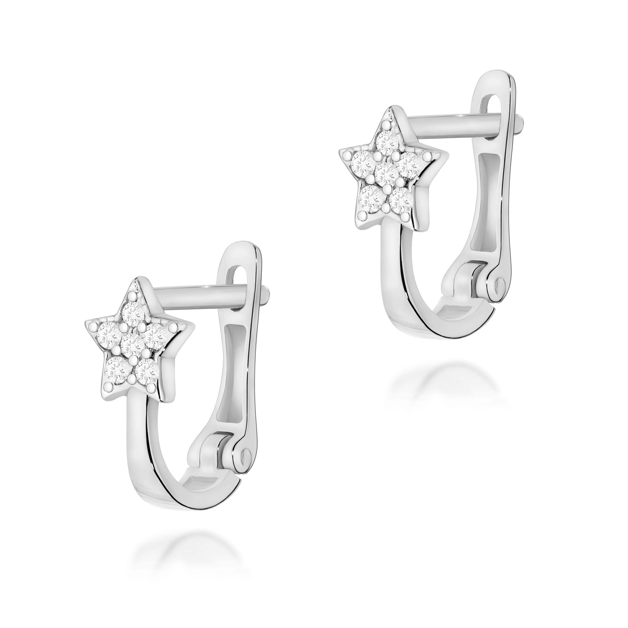 Kolczyki z diamentami białe złoto 1 Kolczyki K0022 z diamentami białe złoto Jubiler Kraków BigDIAMOND