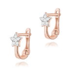 Kolczyki K0022 z diamentami różowe złoto Jubiler Kraków BigDIAMOND