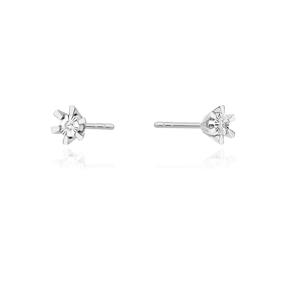 Kolczyki Diament 2 x 0,0086ct białe złoto 1 Kolczyki K0029 Diament 2 x 0