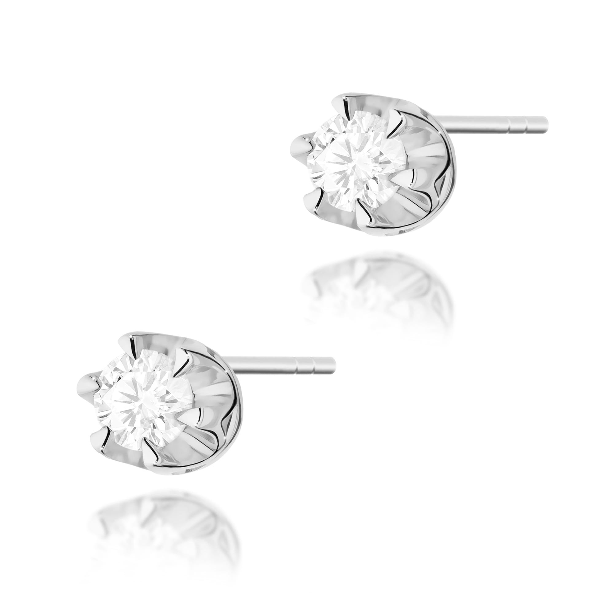 Kolczyki Diament 2 x 0,08ct białe złoto 1 Kolczyki K0032 Diament 2 x 0