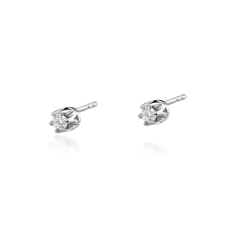 Kolczyki Diament 2 x 0,10ct białe złoto 1 Kolczyki K0032 Diament 2 x 0