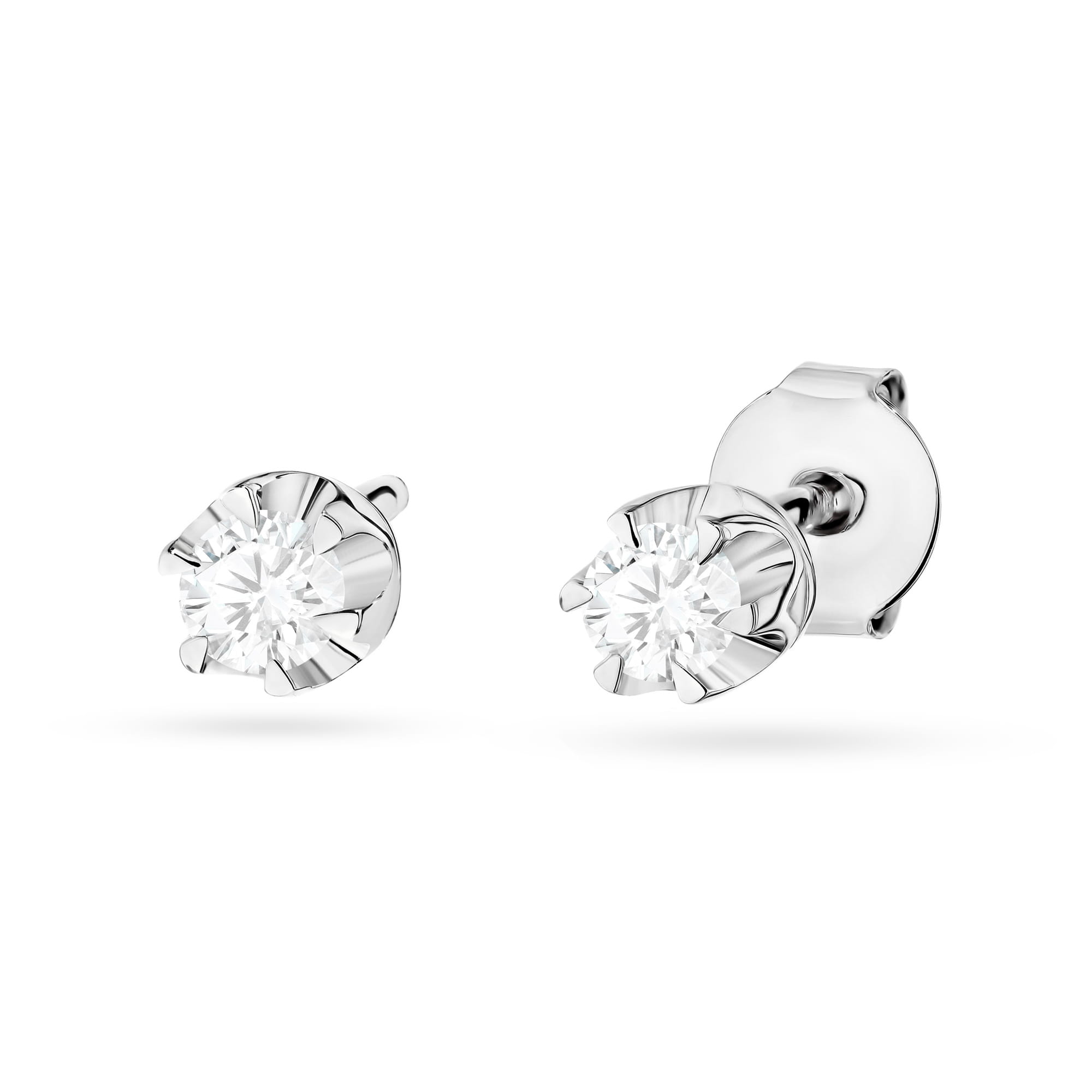 Kolczyki Diament Laboratoryjny 2 x 0,10ct białe złoto 1 Kolczyki K0032 Diament Laboratoryjny 2 x 0