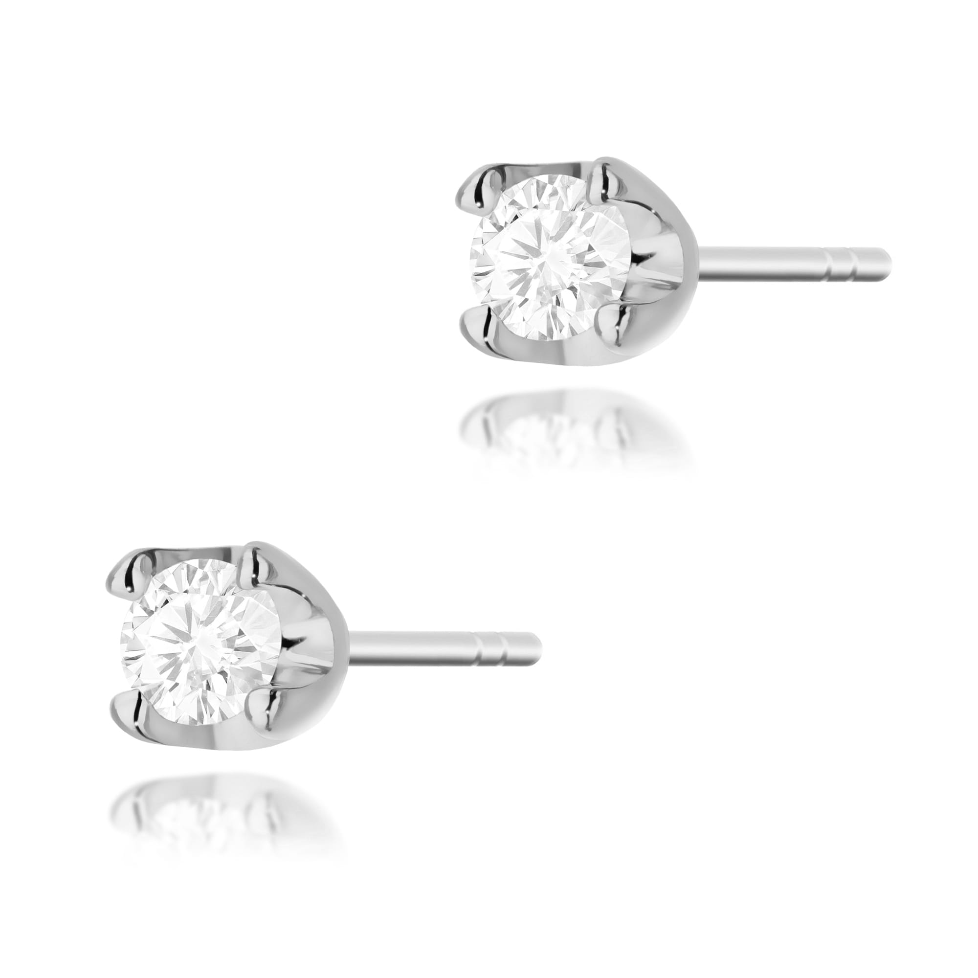 Kolczyki Diament 2 x 0,08ct białe złoto 1 Kolczyki K0034 Diament 2 x 0