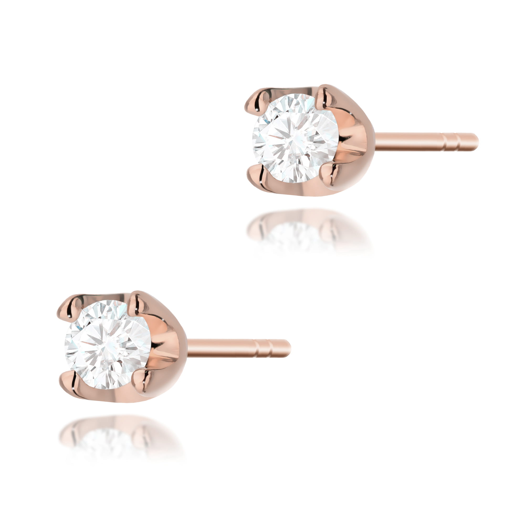 Kolczyki Diament 2 x 0,08ct różowe złoto 1 Kolczyki K0034 Diament 2 x 0